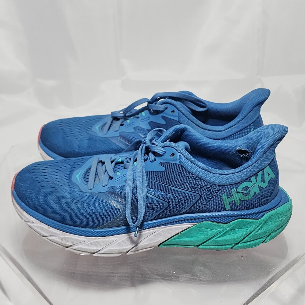 Hoka One One Arahi 5 Women 10 B Blue Road Running Shoes Sneakers 1115012 VBAT